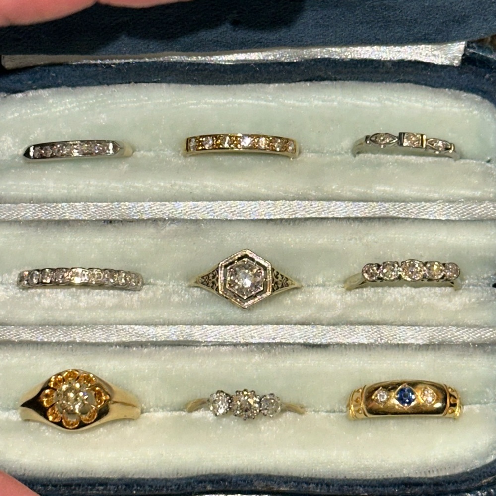 Antique 18K Gold Diamond Rings (All for Sale) - Picture 14 of 16